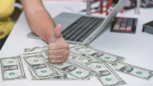 AI startup team analyzing financial burn rate and rising costs on digital dashboard